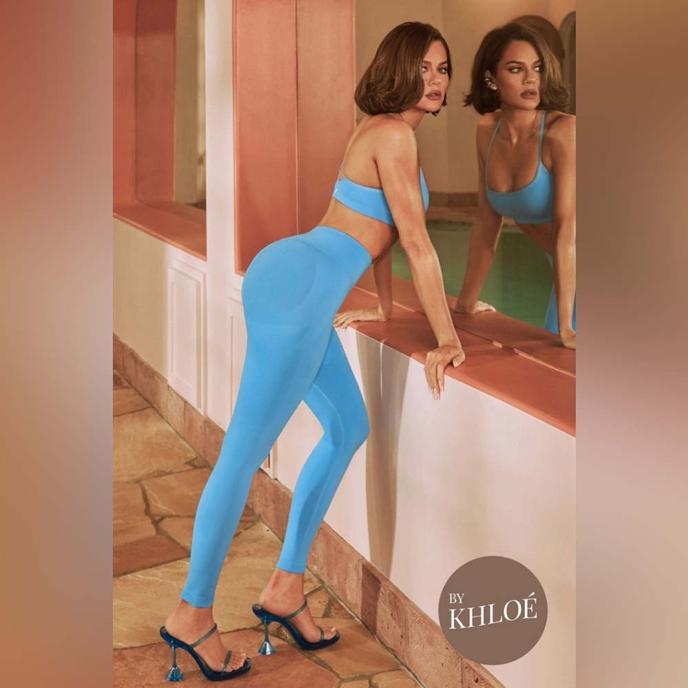 Seamless Scrunch High-Waisted Legging- Malibu Blue Neon